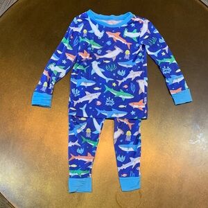 Little Sleepies "Rainbow Sharks" Pajama Set
